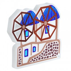 Pieza Decorativa de Metacrilato Casas Ciclades 120x100mm