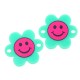 Plexi Acrylic Connector Flower Face 18mm