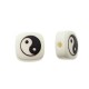 Perlina di Resina Piatta Quadrata "Yin & Yang" 10mm (Ø1.6mm)