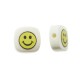 Acrylic Bead Square Flat Smile 10mm Ø1.6mm
