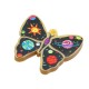 Colgante de Metacrilato Mariposa Espacial 33x30mm