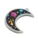 Plexi Acrylic Pendant Moon Space 32x40mm