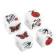 Cubetto in Acrilico March con Coccinella e Rondine 15.5 mm Ø3 mm