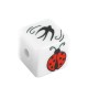 Cubetto in Acrilico March con Coccinella e Rondine 15.5 mm Ø3 mm