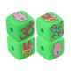 Acrylic Bead Cube Hamsa Hand (Fatima) Symbols 15.5mm Ø3mm