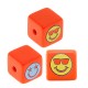 Perlina in Acrilico Cubo con Faccina 15.5mm (Ø3mm)