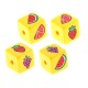 Cube en Perles Acryliques avec Fruits 15.5 mm Ø3 mm