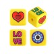 Cube en Perles Acryliques « Love Luck » 15.5 mm Ø3 mm