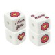 Acrylic Bead Cube "love mom" with Heart & Flower 15.5mm Ø3mm
