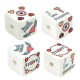 Acrylic Bead Cube "love mom" with Heart & Flower 15.5mm Ø3mm