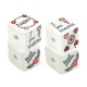 Acrylic Bead Cube "love mom" with Heart & Flower 15.5mm Ø3mm