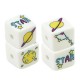 Acrylic Bead Cube with Space Planet & Stars 15.5mm Ø3mm