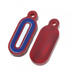 Πλέξι Ακρυλικό Μοτίφ Ταυτότητα Οβάλ 8x18mm