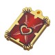Pendentif en Acrylique Plexi en Forme de cœur et D'Épée 20 x 28 mm