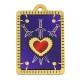 Pendentif en Acrylique Plexi en Forme de cœur et D'Épée 29 x 40 mm