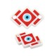 Plexi Acrylic Connector with Evil Eye 15x10mm