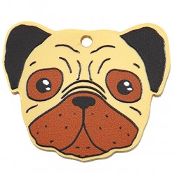 Pendentif en Acrylique Plexi tête de Chien 33 x 35 mm