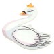 Colgante de Metacrilato Cisne con Corona 70mm