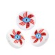 Acrylic Bead Round Evil Eye with Windmill 15x4mm Ø2mm