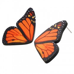 Boucles D'Oreilles en Acrylique Plexi Papillon 25 x 43 mm (2 Pièces/Set)