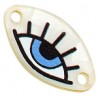 Crackled White/ Black/ Light Blue/ White