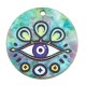 Plexi Acrylic Pendant Round with Evil Eye 29mm