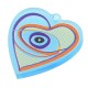 Colgante de Metacrilato Corazón con Ojo 33x36mm