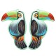 Pendentif en Acrylique Plexi Toucan 33 x 55 mm (2 Pièces/Lot)