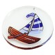 Plexi Acrylic Pendant Round Boat "ΓΙΑΝΝΗΣ" John 43mm