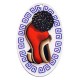 Colgante de Metacrilato Oval Zapato Griego 38x60mm