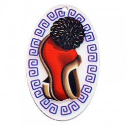 Pendentif Ovale en Acrylique Plexi « Greek Shoe » 38 x 60 mm