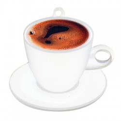 Colgante de Metacrilato Taza de Café Griego 43x42mm