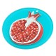 Plexi Acrylic Pendant Round with Pomegranate 47mm