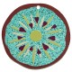 Pendente in Plexi Acrilico Kiwi con Cuoricini 43mm