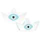 Plexi Acrylic Decorative Ship Boat with Evil Eye 50x26mm/10mm