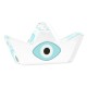 Plexi Acrylic Decorative Ship Boat with Evil Eye 50x26mm/10mm