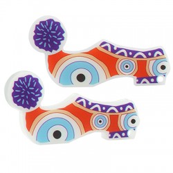 Plexi Acrylic Decorative Greek Shoe with Evil Eye 99x56mm