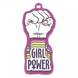 Pendentif en Acrylique Plexi Symbole « Girl Power » 22 x 45 mm