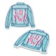 Veste en Acrylique Plexi à dos plat « GRL PWR » 35 x 30 mm