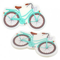 Bici in Plexiglass Acrilico con Retro Piatto 38X25 mm