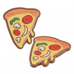 Pizza en Acrylique Plexi à dos plat 29 x 33 mm