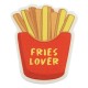 Πλέξι Ακρυλικό Flatback Πατάτες "FRIES LOVER" 26x32mm