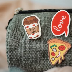 Πλέξι Ακρυλικό Flatback Ποτήρι Καφές "coffee lover" 23x33mm