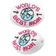 Perla Ovale in Acrilico World’S Best Mom 13.5X18 Mm/6 mm Ø1.5 mm