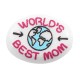 Perla Ovale in Acrilico World’S Best Mom 13.5X18 Mm/6 mm Ø1.5 mm