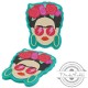 Plexi Acrylic Flatback Frida Kahlo 25x30mm