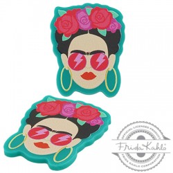 Perle Acrylique Plexi Plate Frida Kahlo 25 x 30 mm