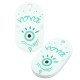 Plexi Acrylic Tag "νονά" with Evil Eye 19x35mm