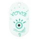 Plexi Acrylic Tag "νονά" with Evil Eye 19x35mm