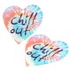 Ciondolo in Plexiglass Acrilico a Forma di Cuore Chill Out 45 mm